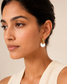 Ivory Eclipse 18K Gold-Plated Drop Hoop Earrings