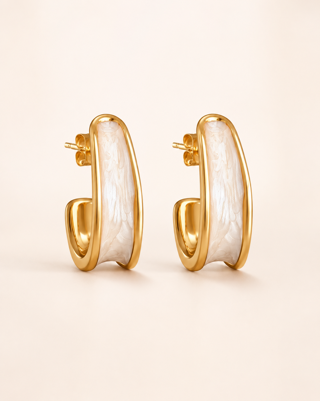 Ivory Élan 18K Gold-Plated Sculpted Hoop Earrings
