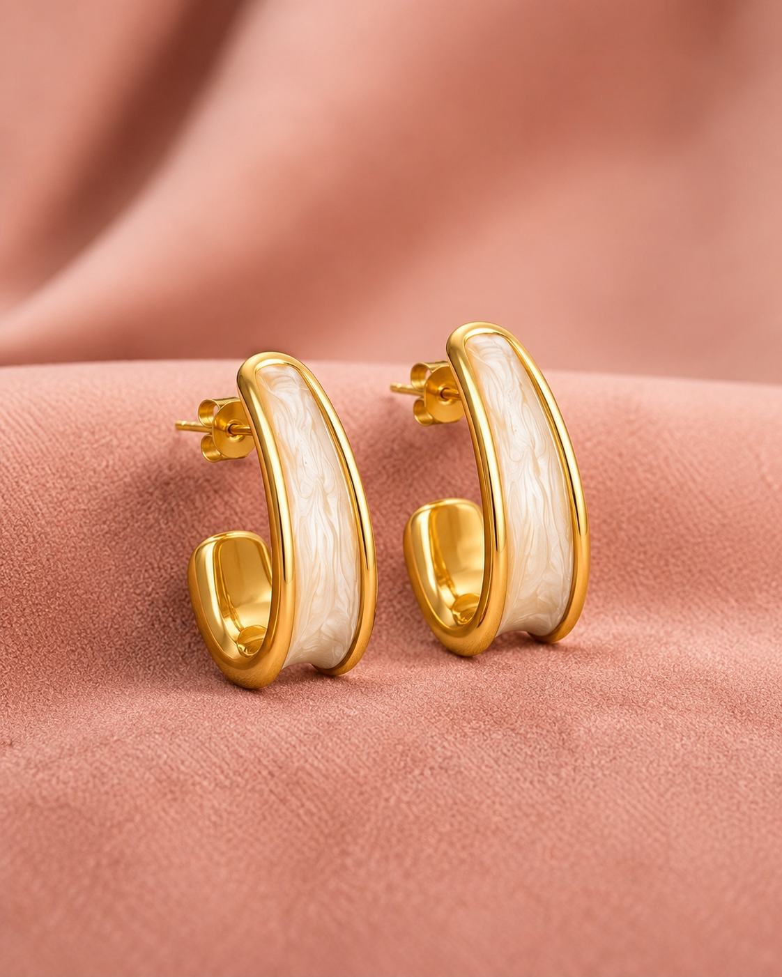 Ivory Élan 18K Gold-Plated Sculpted Hoop Earrings