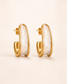 Ivory Élan 18K Gold-Plated Sculpted Hoop Earrings