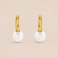 Ivory Eclipse 18K Gold-Plated Drop Hoop Earrings