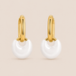 Ivory Eclipse 18K Gold-Plated Drop Hoop Earrings