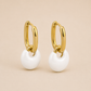 Ivory Eclipse 18K Gold-Plated Drop Hoop Earrings