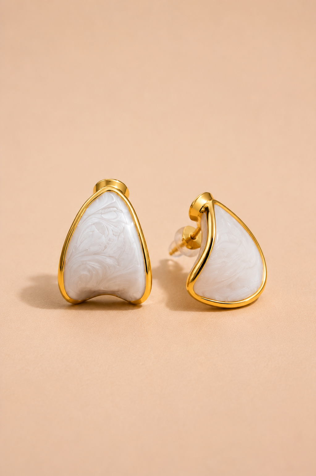 Ivory Muse Sculpted Stud Earrings