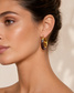 Mocha Halo 18K Gold-Plated Statement Hoop Earrings