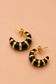 Noir Croissant 18K Gold-Plated Hoop Earrings