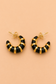 Noir Croissant 18K Gold-Plated Hoop Earrings