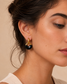 Noir Eclipse 18K Gold-Plated Drop Hoop Earrings