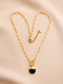 Noir Signet 18K Gold-Plated Pendant Necklace