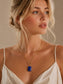 Celeste Blue Stone Toggle Necklace