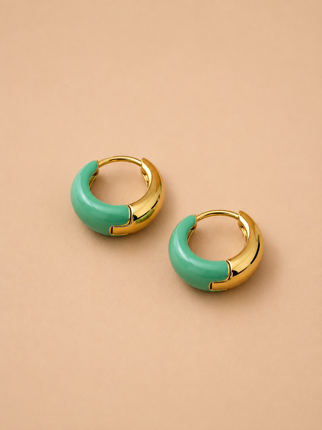 Sage Arc 18K Gold-Plated Huggie Hoop Earrings