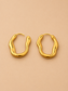 Sculpted Gold Hoop Earrings