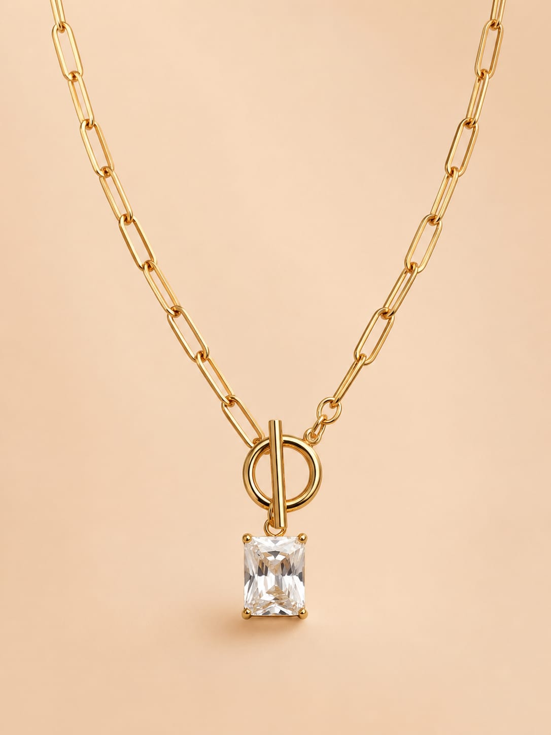 Seraphina Crystal Toggle Necklace