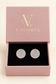 Aurora Pavé Crystal Stud Earrings presented in Valoria London jewellery box