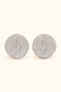 Aurora Pavé Crystal Stud Earrings on soft ivory cream background