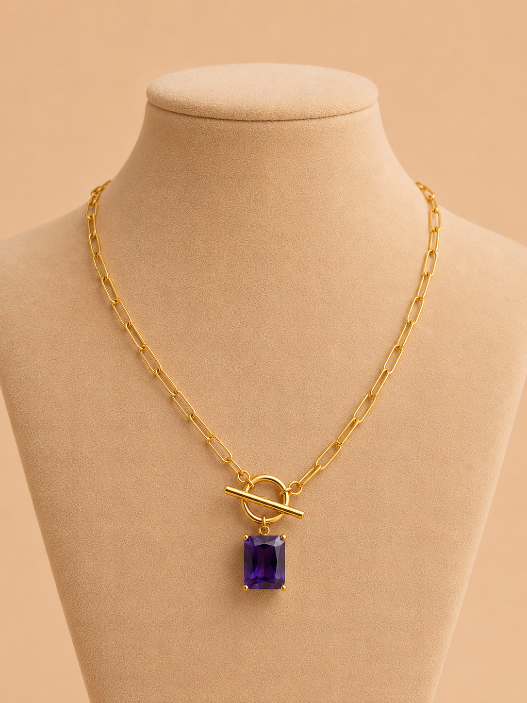 Purple Radiance Toggle Necklace