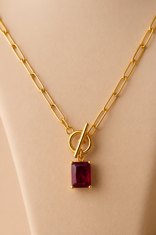 Purple Radiance Toggle Necklace