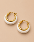 Pearl Halo 18K Gold-Plated Statement Hoop Earrings