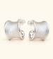 Sienna Sculpted Statement Earrings in textured silver-tone finish