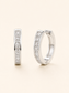 Celeste 925 sterling silver crystal huggie hoop earrings